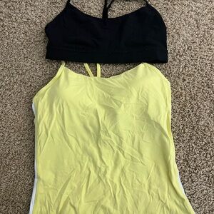 Stori Yellow  Camisole tank and black bra bundle